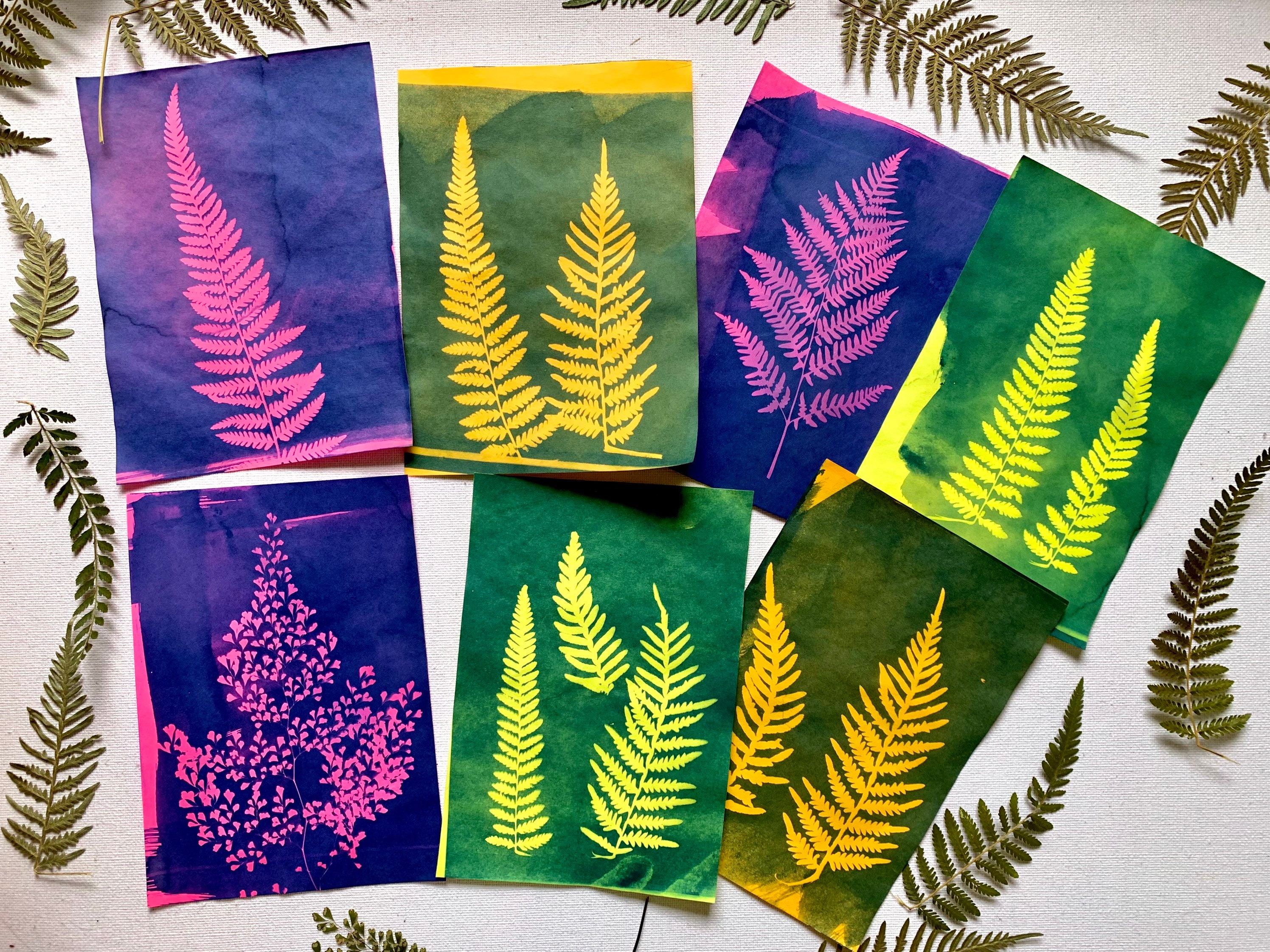 Cyanotype Paper Neon Craft Kit DIY Sun Printing Kit 8 Etsy UK