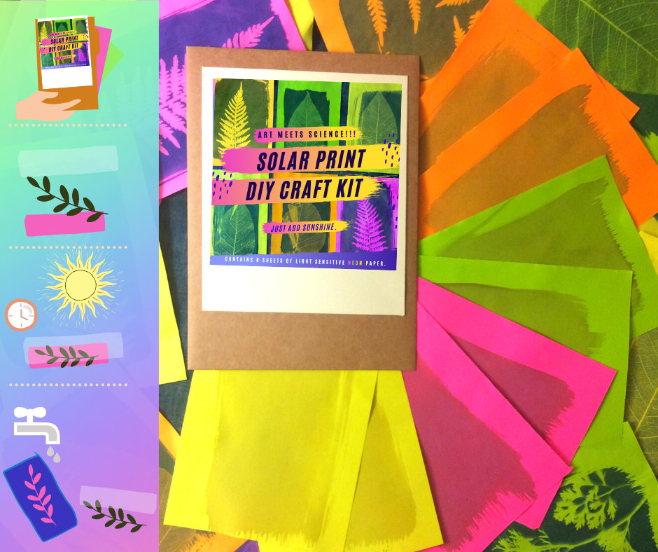 Cyanotype Paper Neon Craft Kit DIY Sun Printing Kit 8 Etsy UK