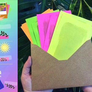 Sun print paper craft , Sun print paper , neon kit , sun printing kit , cyanotype image 7