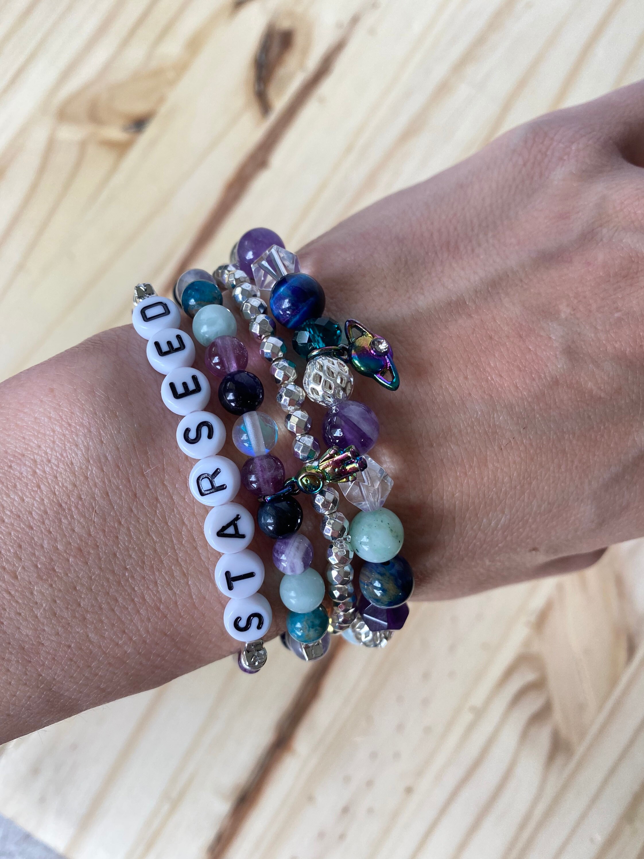 Crystal Bead Bracelet Healing Bracelet Reiki Healing Energy Etsy