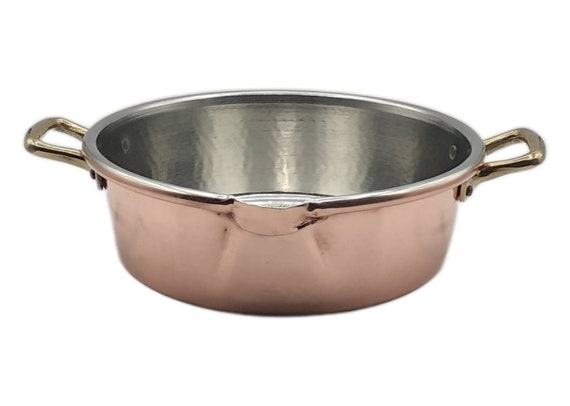 Stainless Steel Casserole Pot With Lid - Silver With Copper