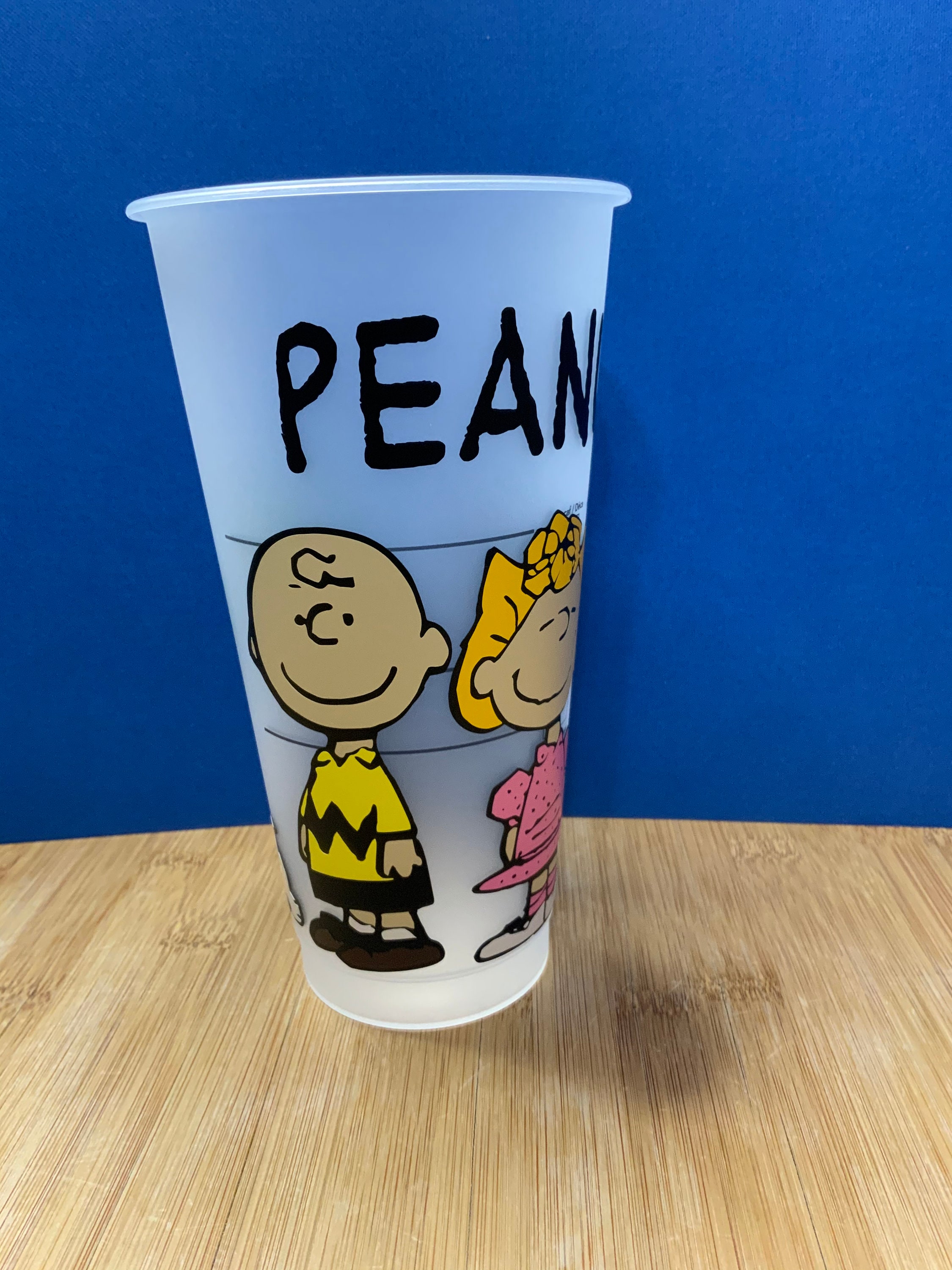 NEW Charlie Brown Peanuts Starbucks reusable cup. Etsy