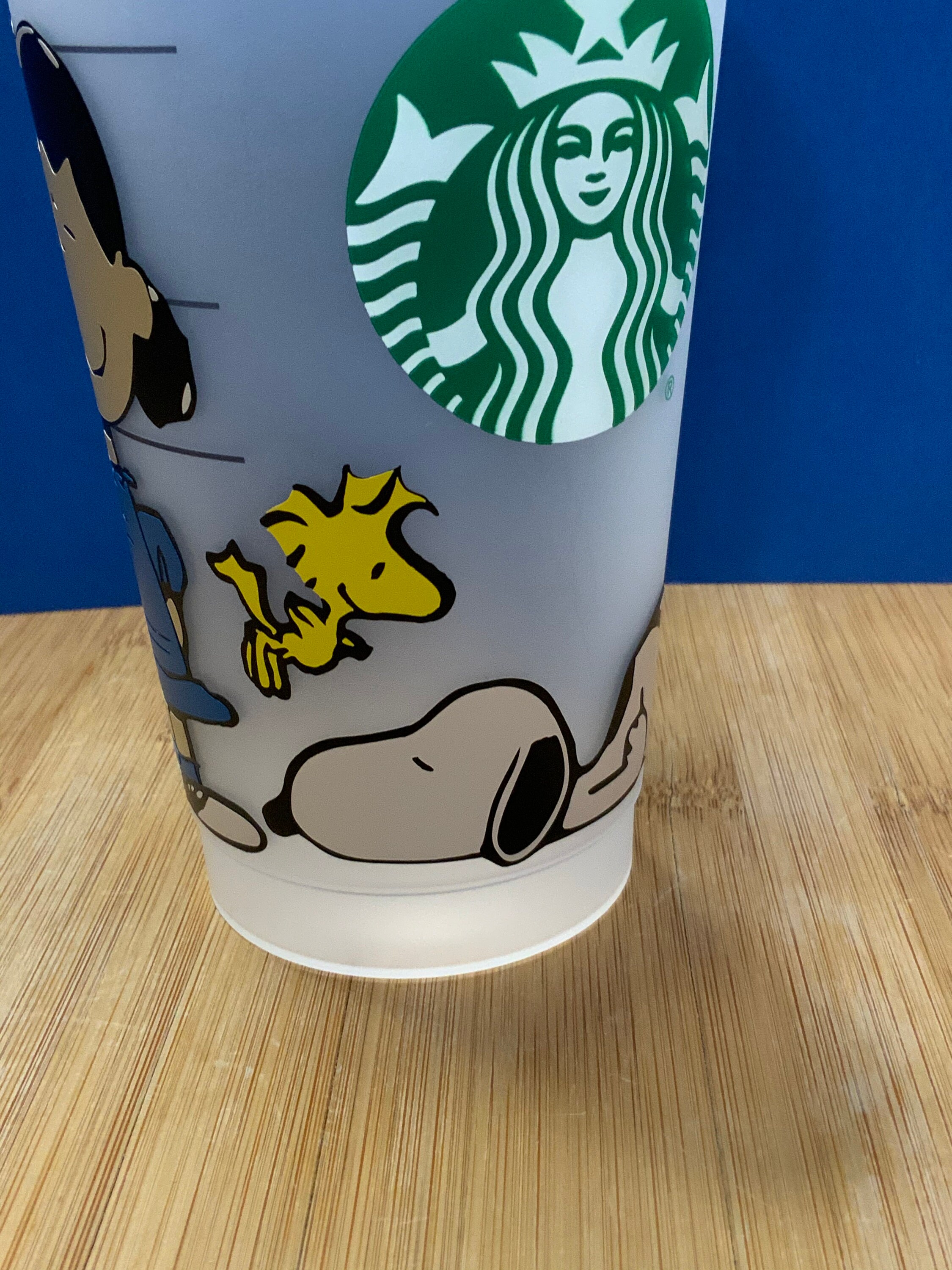 NEW Charlie Brown Peanuts Starbucks reusable cup. Etsy