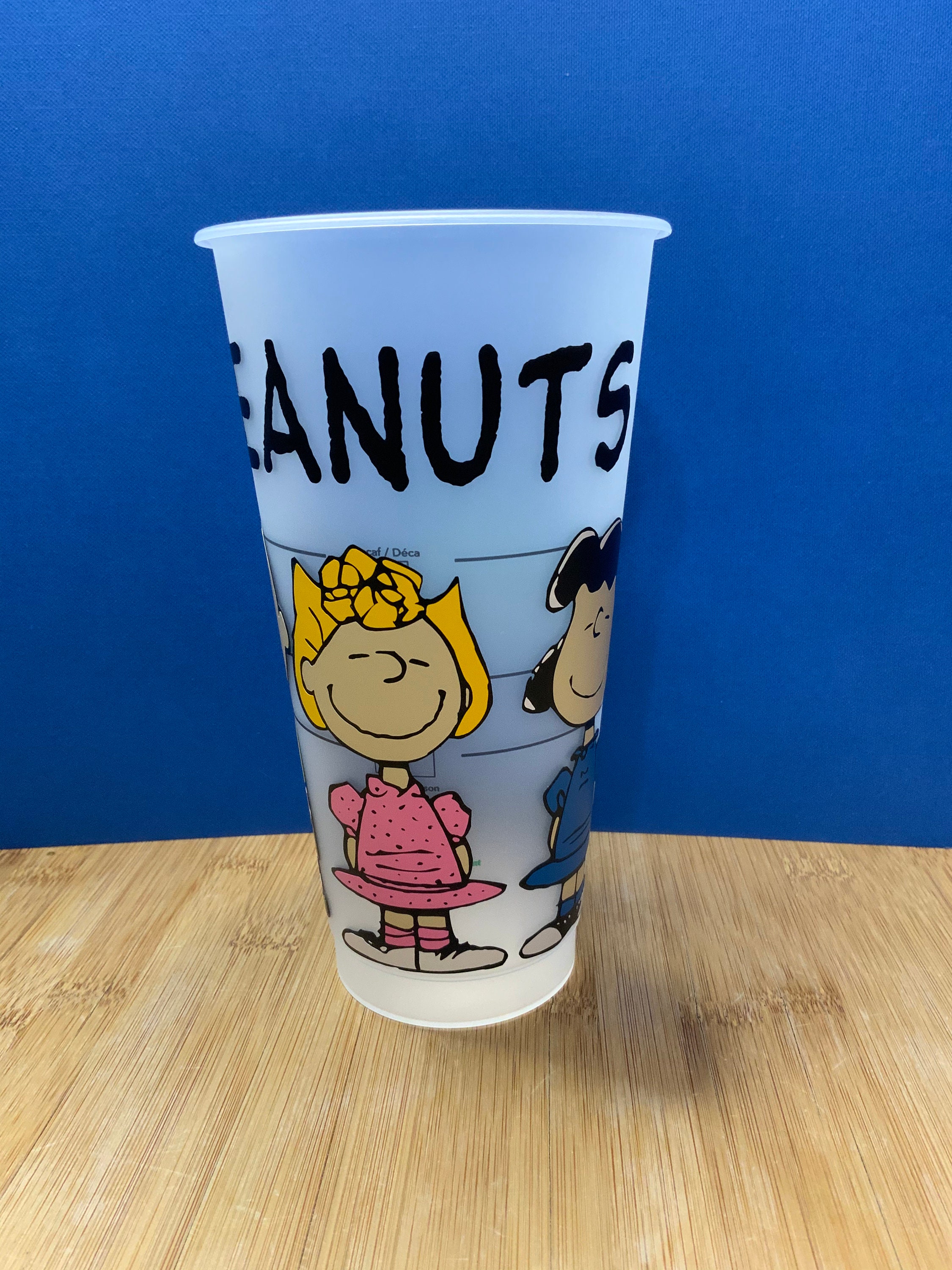 NEW Charlie Brown Peanuts Starbucks reusable cup. Etsy
