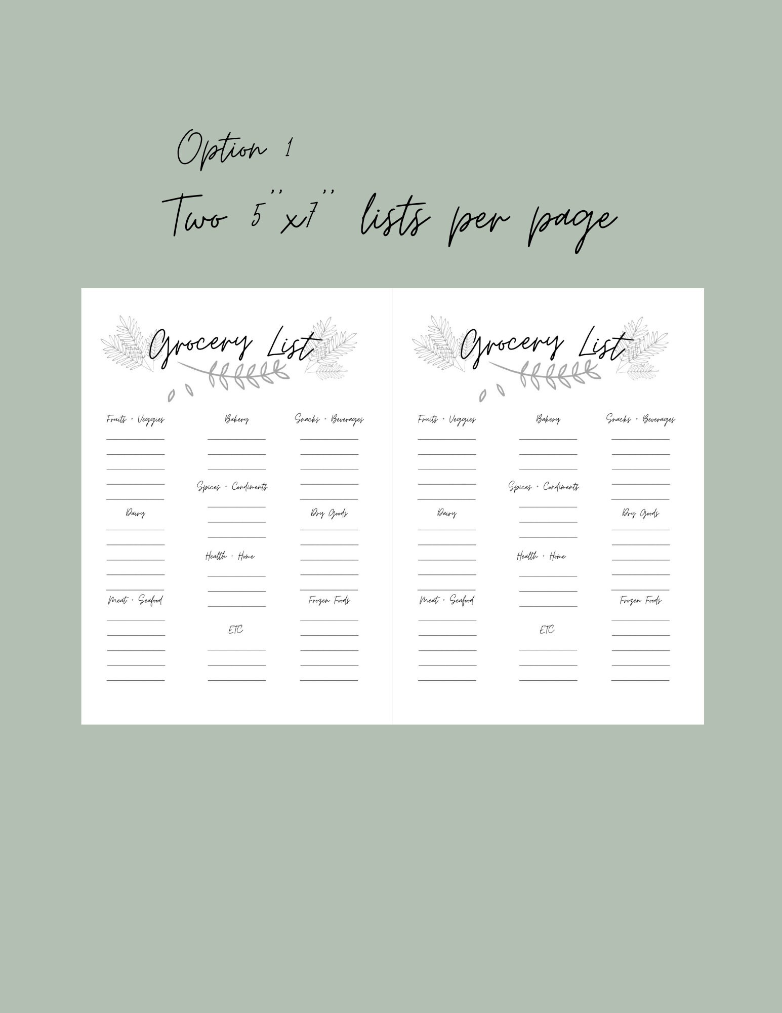 meal planning grocery list printable bundle weekly meal etsy