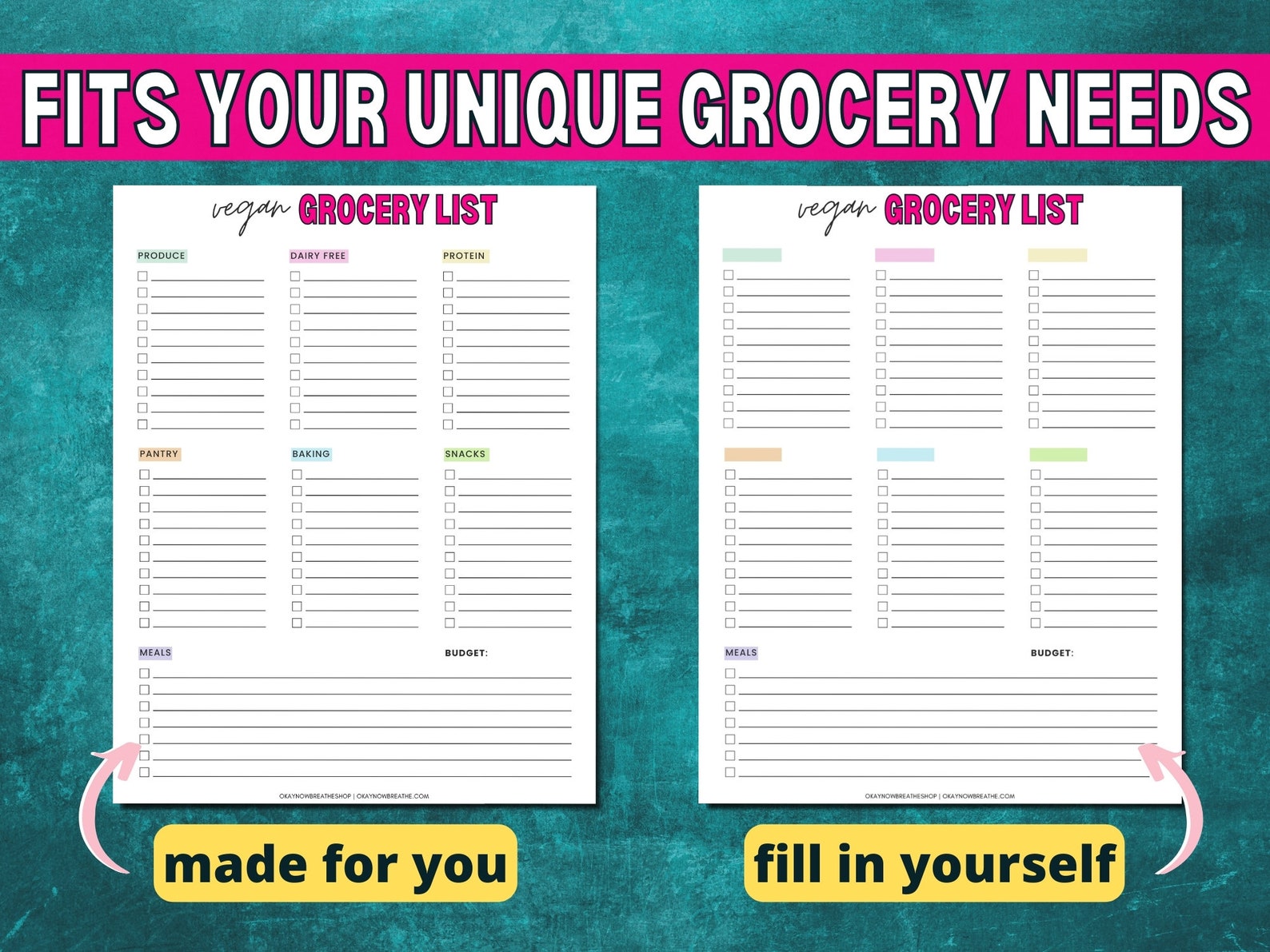 Vegan Grocery List Printable | Plant Based Food List | Whole Foods Plant-based Grocery List ...
