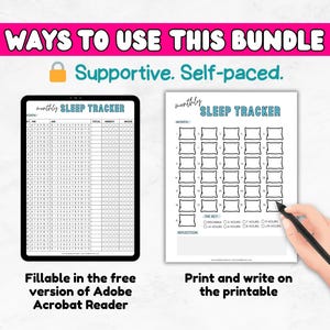 Sleep & Dream Tracker Printable | Sleeping Log + Sleep Habit Tracker | Dream Journal | Bedtime Routine | Sleep Hygiene + Insomnia image 7