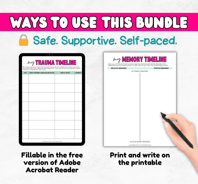 Trauma Timeline Workbook | C-PTSD Recovery Journal | Therapy Prep ...