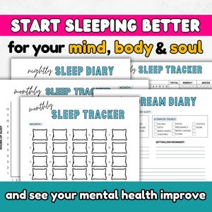 Sleep & Dream Tracker Printable | Sleeping Log + Sleep Habit Tracker | Dream Journal | Bedtime Routine | Sleep Hygiene + Insomnia image 8