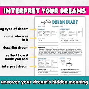 Sleep & Dream Tracker Printable | Sleeping Log + Sleep Habit Tracker | Dream Journal | Bedtime Routine | Sleep Hygiene + Insomnia image 6