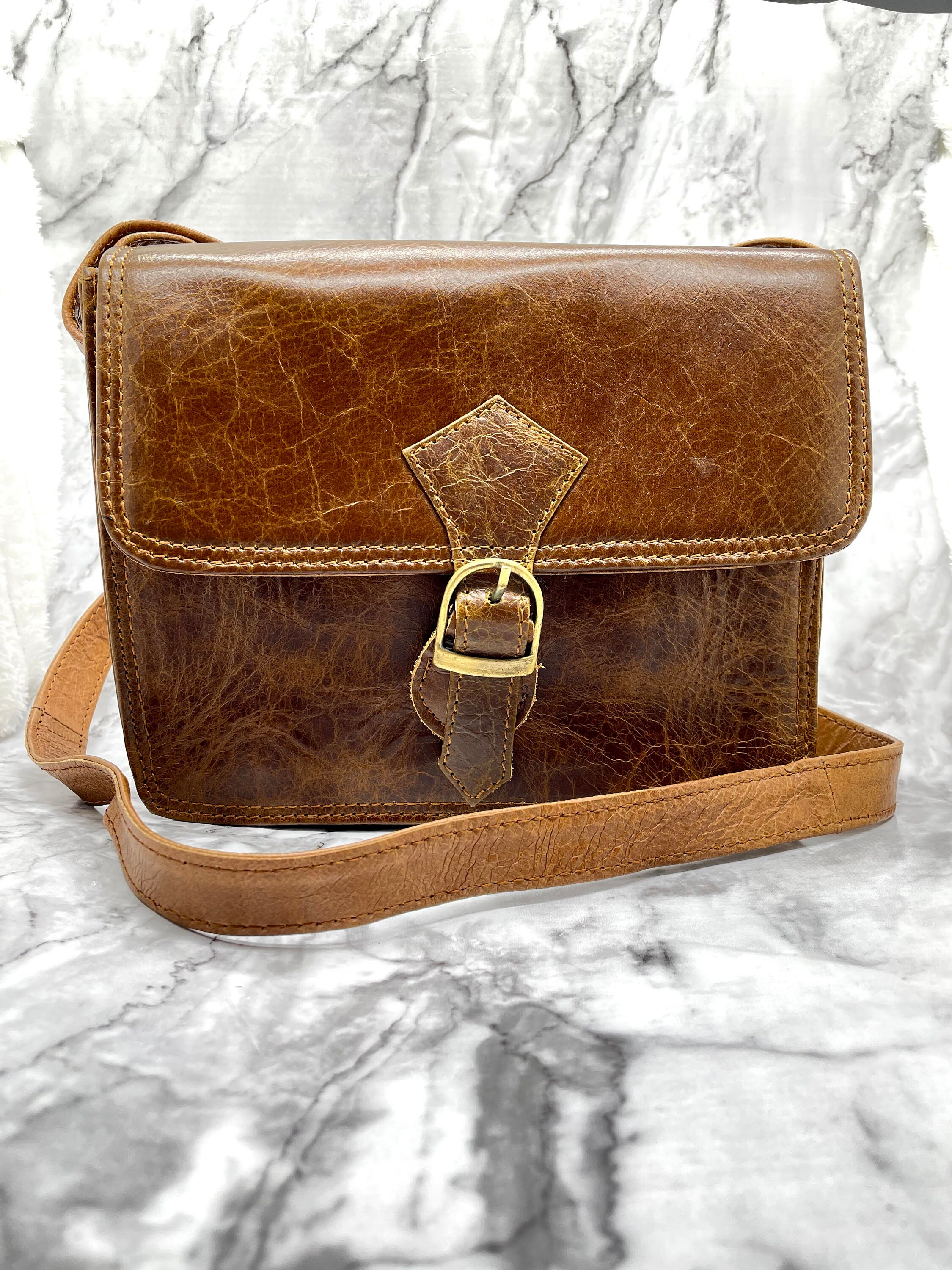 Genuine leather sling bag Etsy