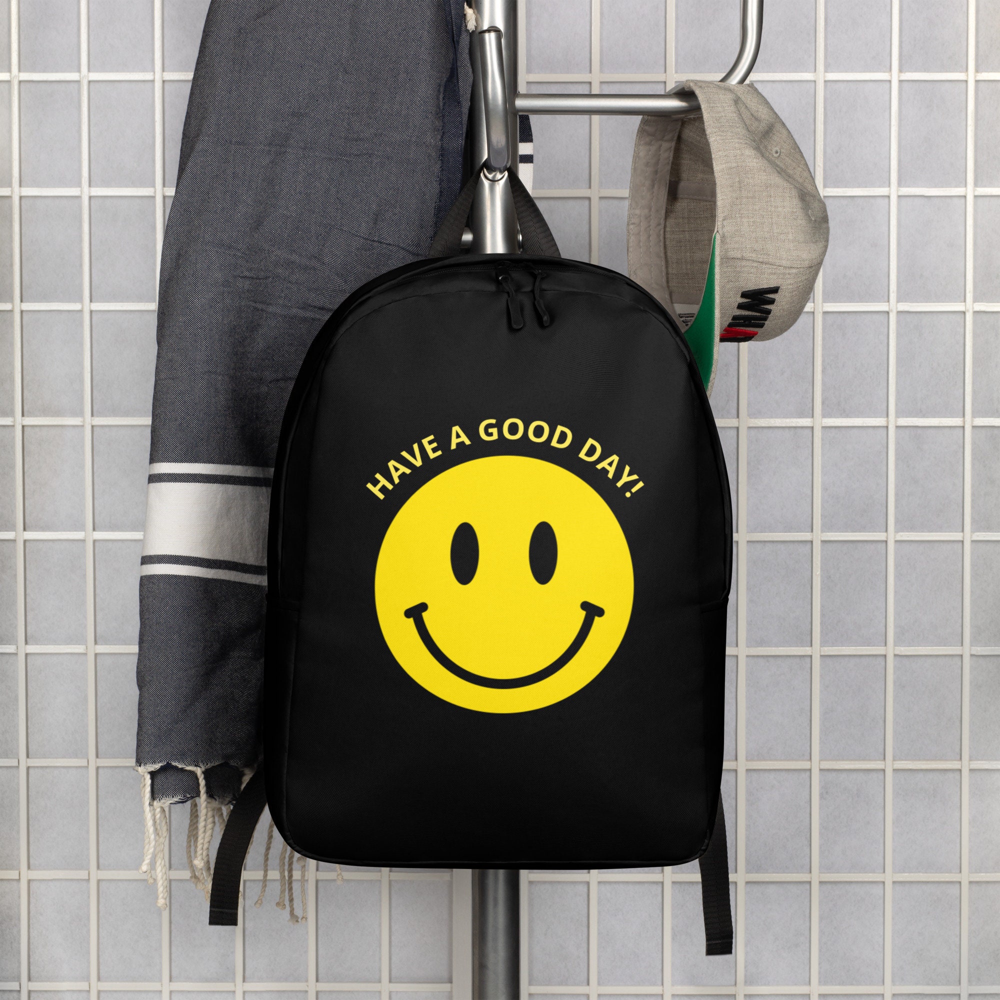 smiley face backpack