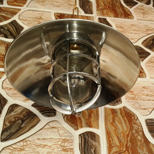 Vintage shops Style Nautical New Marine Aluminium Ship Hanging Cargo Pendant Bulkhead light 1 Piece