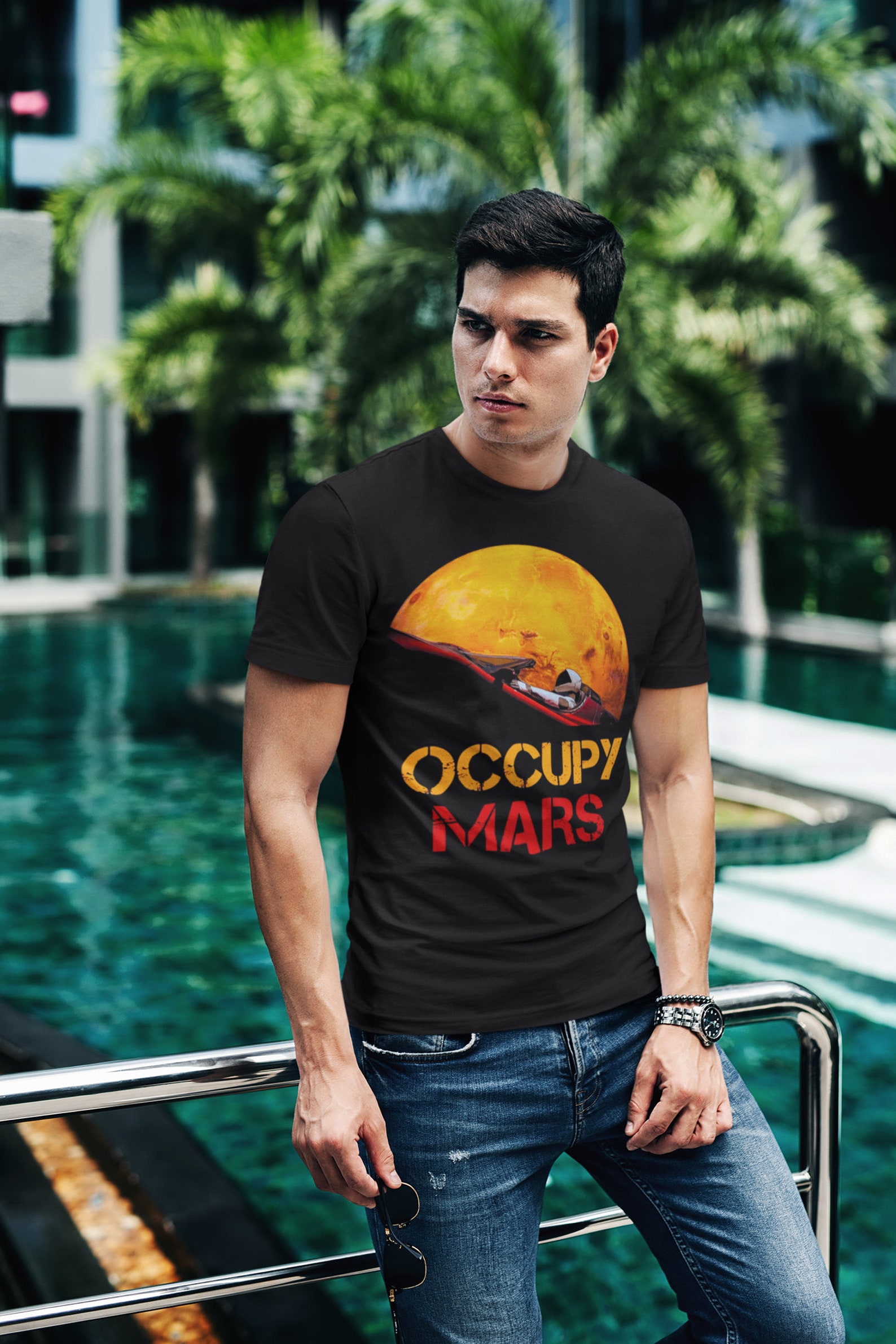 Occupy Mars Shirt Elon Musk Tee Spacex Shirt Space Shirt | Etsy