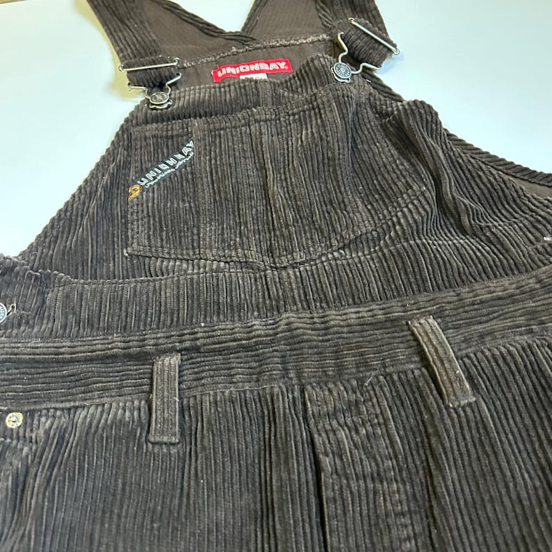 90s UNIONBAY black corduroy overalls