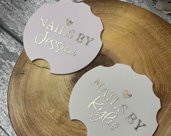 Custom Acrylic Nailfie Disc: Salon Photo Prop, Nail Tech Gift