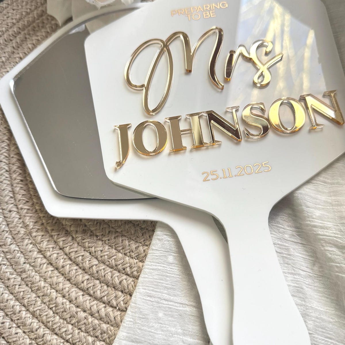 Large Handheld Bridal Mirror, Bride to Be, Wedding Gift, Bridal Gift Mirror, Mrs to Be, Bridal Makeup, Bride, Miss to Mrs, Preparing - Etsy