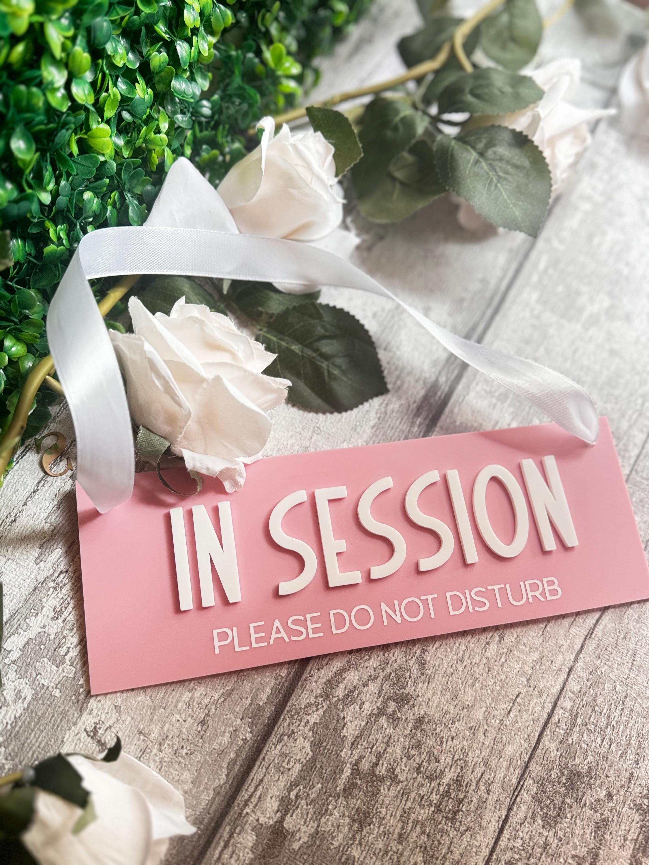 Salon in Session Acrylic Door Sign: Treatment, Waxing, Massage - Etsy