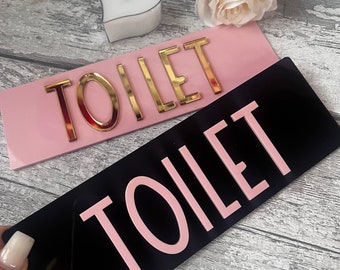 Placa de Acrílico 3D para Porta de Banheiro de Salão de Beleza: Placa Personalizada para Sala de Beleza