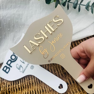Eyelash technician prop handheld mirror, Lash face paddle gift, lash room decor, salon decor, handheld mirror, personalised gift, lash prop