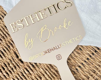 ESTHETICS handheld mirror, personalised mirror, Mua gift, beauty accessories, makeup photo prop, hair and beauty, Beauty salon