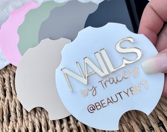 Nagelstyliste, schoonheidssalonrekwisiet, nailfie-schijf, acryl, uithangbord, bedrijfslogo, cadeau nagelkunstenaar, nagel, rekwisiet voor sociale media