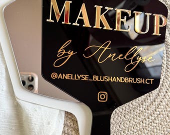 Makeup artist  photo mirror , Mua gift, makeup pictures, makeup kit ideas, salon decor, beauty room, face shield prop, makeup station