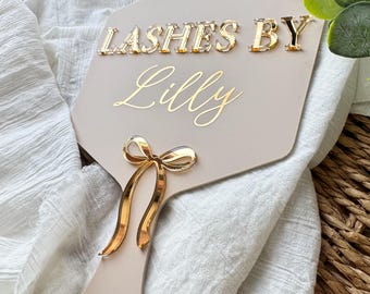 LASHES handheld mirror, personalised mirror, lash tech gift, beauty accessories, lash artist photo prop mirror, salon decor, Beauty salon