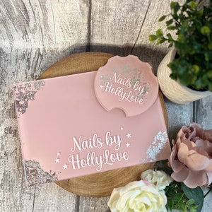 Personalised Logo Nail Mat / Metal Wipeable Nail Art Mat / Instagram Nail  Salon Backdrop / Logo Backdrop