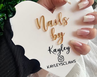 Heart Nail technician, beauty salon prop, nailfie prop, business sign, business logo, nail artist gift, nail, social media picture prop