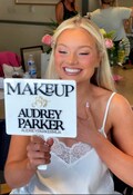 XL makeup artist mirror, handheld mirror, personalised MUA gift, bridal makeup, makeup logo, business logo, salon decor, makeup artist gift