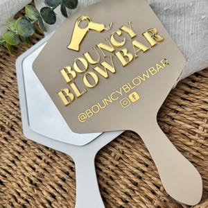 Personalised handheld mirror, personalised mirror, Mua gift, beauty accessories, hairdresser, salon decor, Beauty salon, lashes, brows