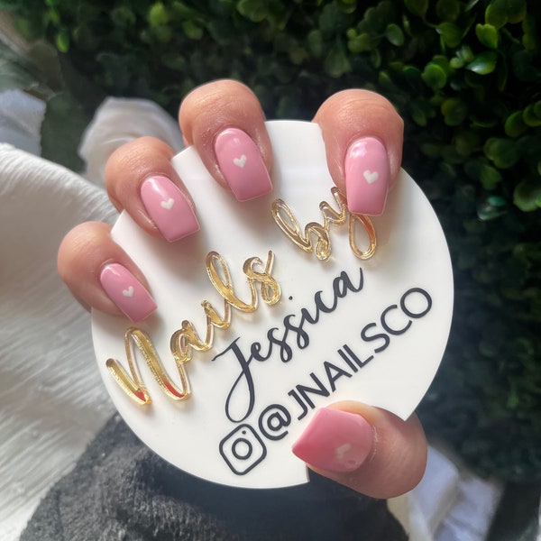 Nail technician, beauty salon prop, nailfie disc, Acrylic, business sign, business logo, nail artist gift, nail, social media picture prop