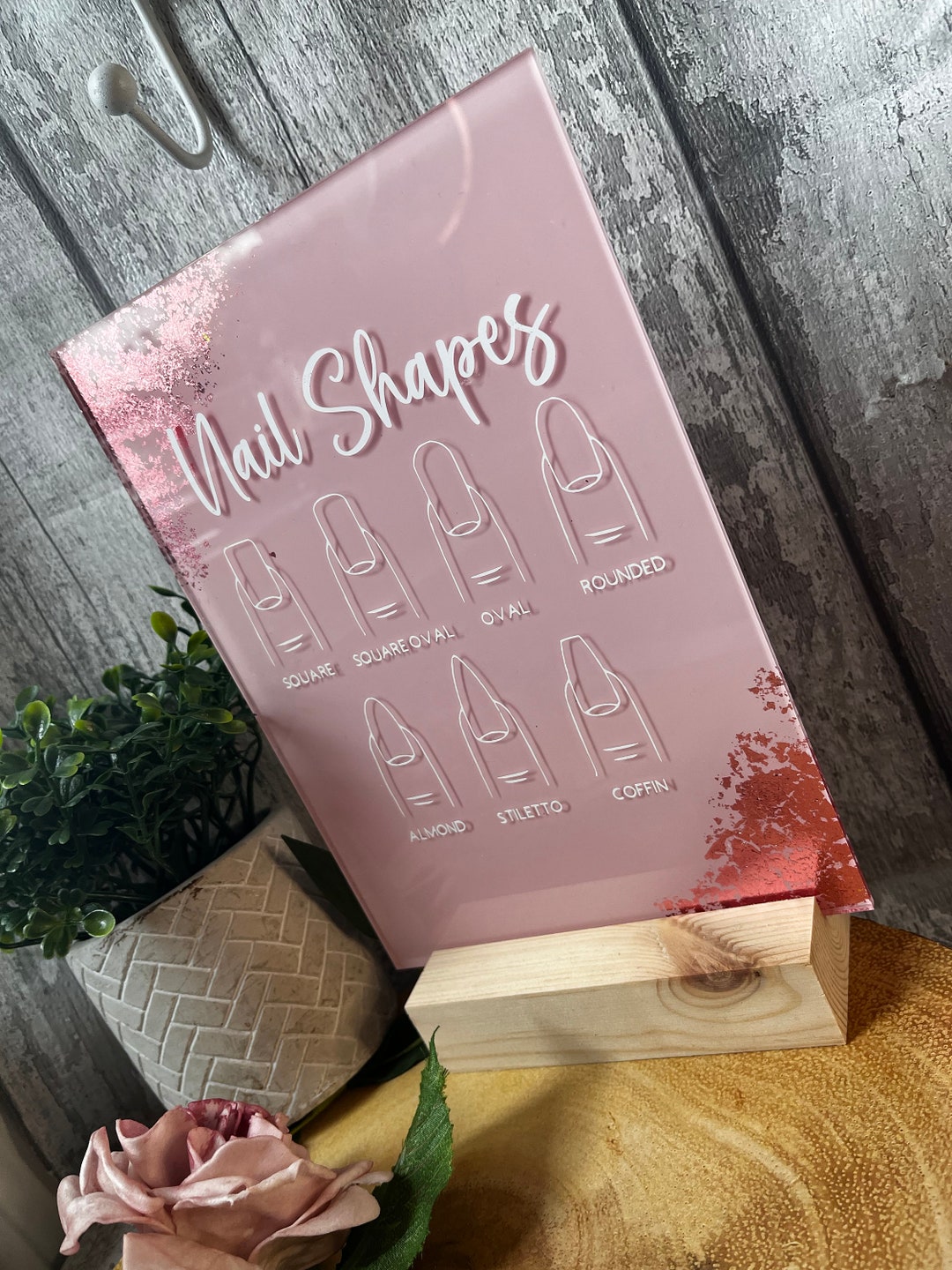 Acrylic Nail Shape Guide Nail List Treatment Sign Nail Etsy UK