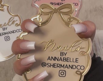 Bow Nail technician beauty salon advertise, nailfie prop, business sign, business logo, nail artist gift, nail, social media pic, nail prop