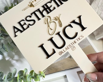 Personalized Aesthetics Handheld Mirror: Salon Decor, Social Media Prop