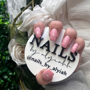 Nail technician, beauty salon prop, nailfie disc, Acrylic, business sign, business logo, nail artist gift, nail, social media picture prop image 4