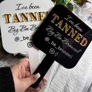Personalized Spray Tanning Prop: Social Media Salon Decor