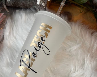 Personalized Lash Tech Cold Cup: Eyelash Artist Gift