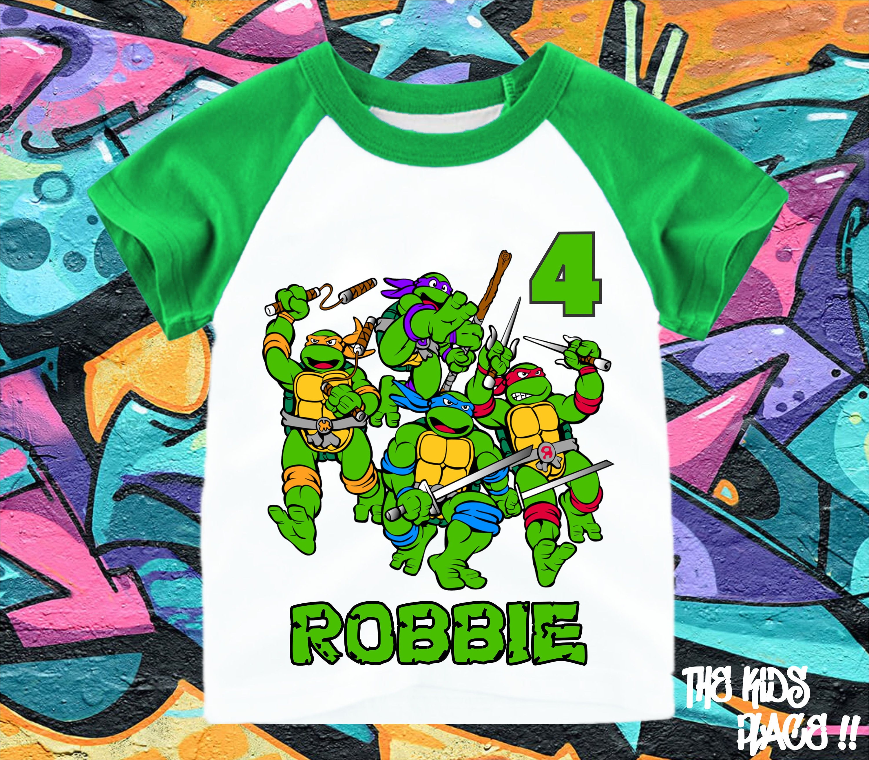 Teenage Mutant Ninja Turtle Mikey Personalized Birthday Shirt Party Favor 