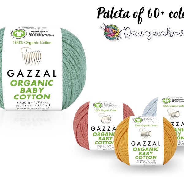 Coton biologique pour bébé Gazzal, fil de jouets au crochet, fil biologique, fil de coton