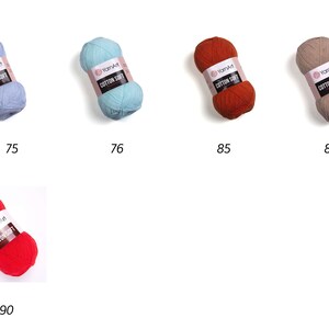 YarnArt Cotton Soft Hilo para Tejer, 55% Algodón, Hilo para Bebé, Hilo de Verano, Hilo de Ganchillo, Amigurumi imagen 6