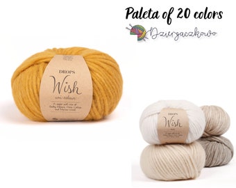 Drops Wish yarn, super bulky alpaca, cotton and merino wool yarn