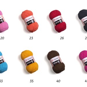 YarnArt Cotton Soft Hilo para Tejer, 55% Algodón, Hilo para Bebé, Hilo de Verano, Hilo de Ganchillo, Amigurumi imagen 3