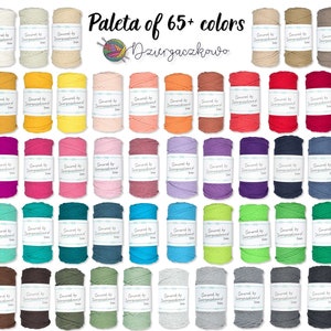 May include: A collection of 65+ colors of cotton cord, each color is wound into a ball and labeled "Smured by Dzierzaczkowo".