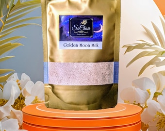 GOLDEN MOON MILK / tisana speziata all'ashwagandha per dormire / miscela ayurvedica rilassante / latte alle erbe per la notte / aiuta a ridurre ansia e stress