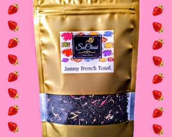 JAMMY TOAST TEA | Yorkshire black tea blend, tastes like strawberries on French Toast | Luxury tea to enjoy everyday | Malty, sweet & smooth