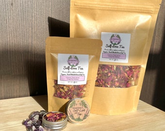 Self Love Tea - Love Yourself Tea - Herbal Tea - Herbal Tea Kit - Herbal Tea Blends - Herbal Tea Gift - Herbal Tea Set