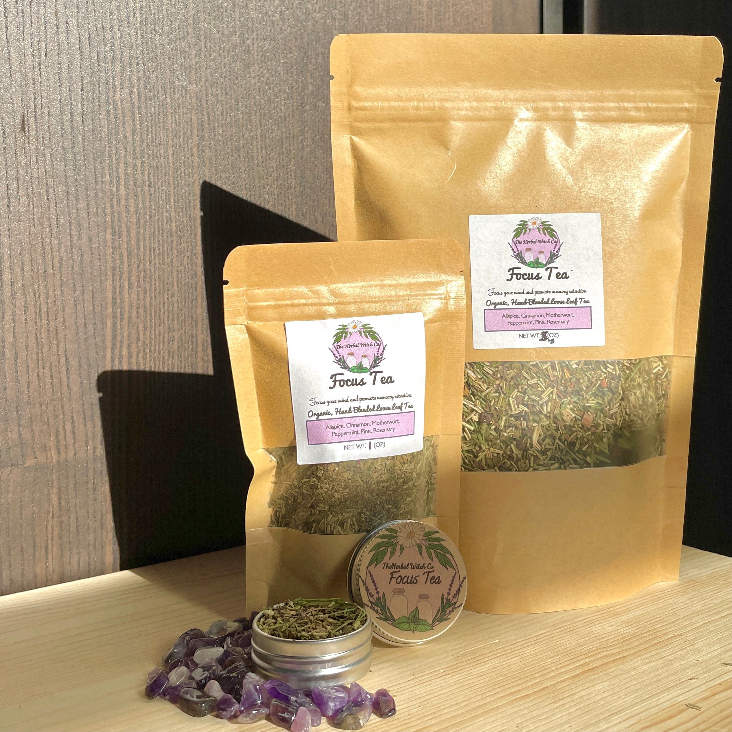 Focus Tea Study Tea Concentration Tea Herbal Tea Etsy