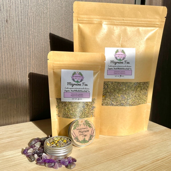 Migraine Relief - Headache Tea - Migraine Tea - Herbal Tea - Herbal Tea Kit - Herbal Tea Blends - Herbal Tea Gift - Herbal Tea Set -